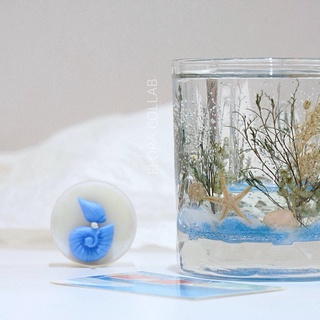 Flora Collab | Đế nến hoa khô handmade - Gel tealight holder - Ocean concept