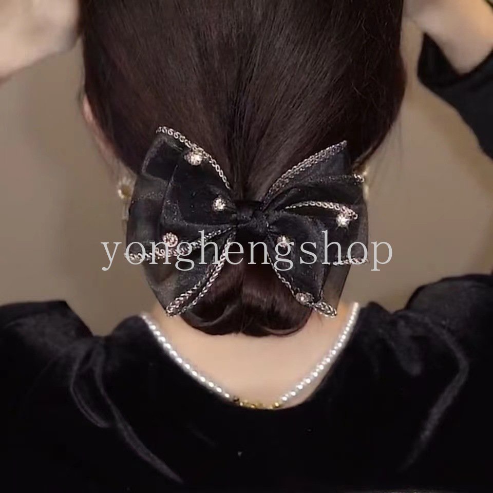 Dây Cột Tóc Đuôi Ngựa Bằng Vải Organza In Họa Tiết Hoa Hướng Dương Đơn Giản Thời Trang Cho Nữ