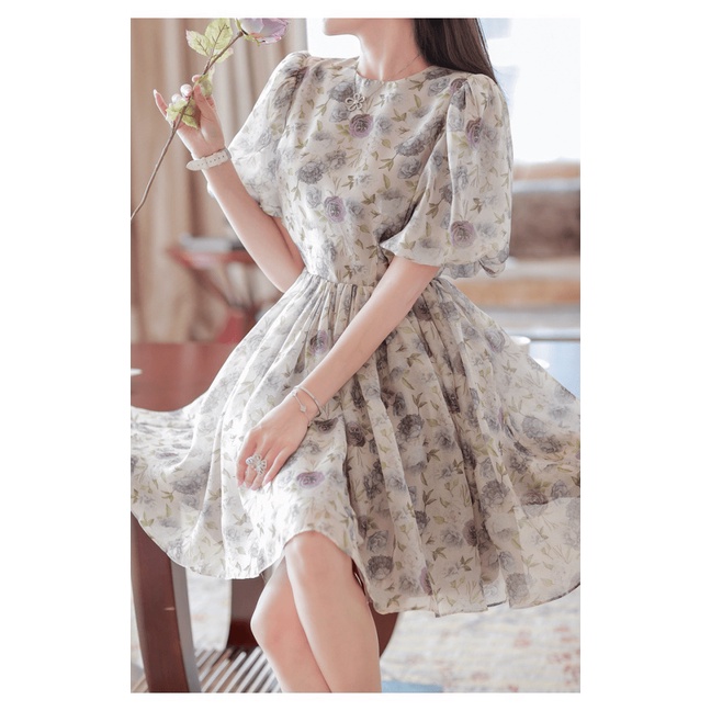 Đầm Voan Cổ Tròn Dáng Xòe Siêu HOT UP hhp (Mẫu Mới)