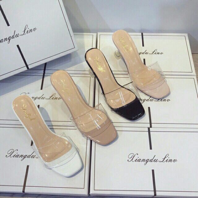 Dép nữ quai trong gót phale điệu đà lên chân cực xinh