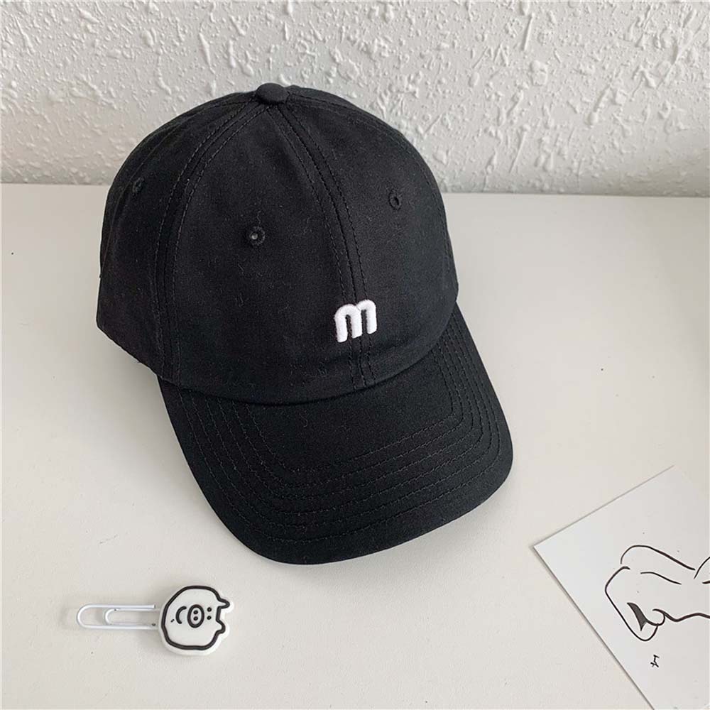 Mũ lưỡi trai thêu chữ M nhiều màu sắc phong cách hip hop Hàn Quốc thời trang mùa hè cho nữ
