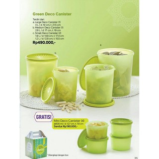 Hộp trữ thực phẩm Tupperware green decor Tupperware (indo)