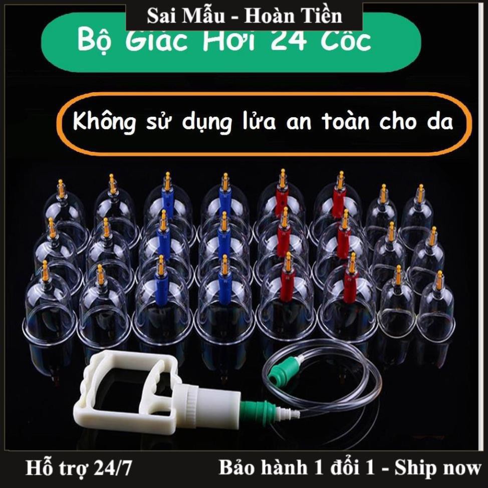 Giác hơi chân không KAW - Không Dùng Lửa, Nhựa Nguyên Sinh 24 Cốc