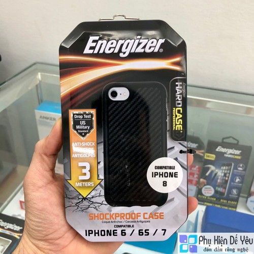  Ốp lưng Energizer Carbon chống sốc 3m cho iPhone 6/6S/7/8 - ENCOUL3MIP7CB