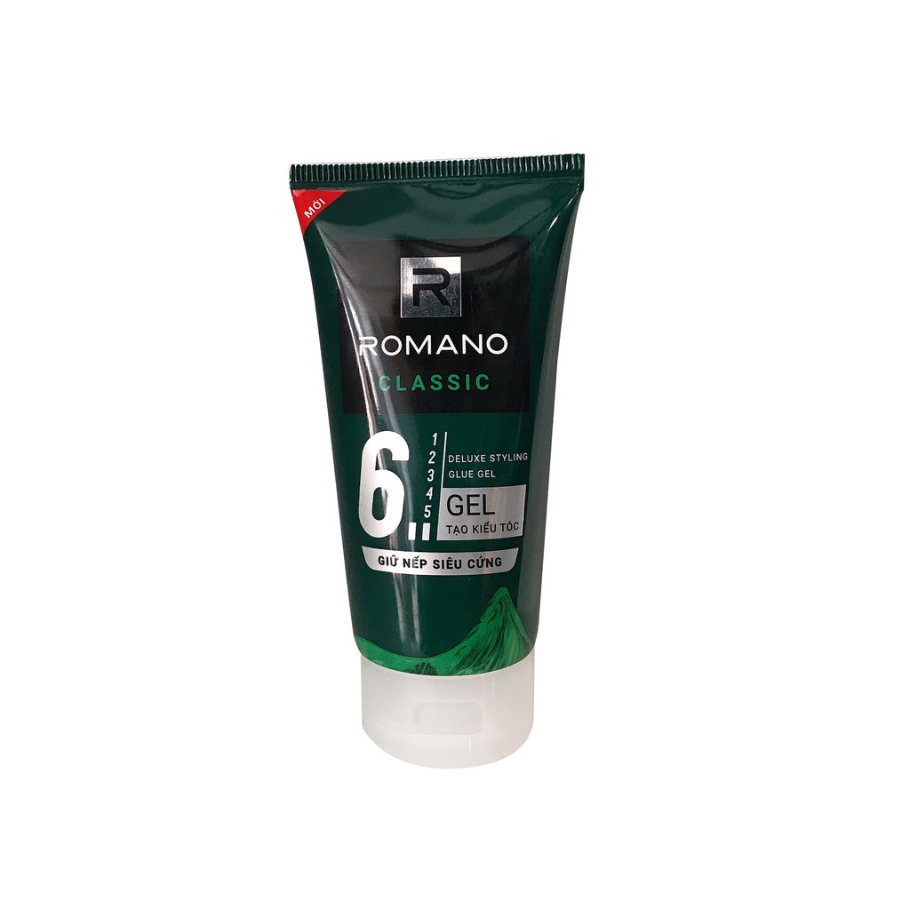 Gel Giữ nếp tóc siêu cứng Romano Classic Deluxe Styling 150g