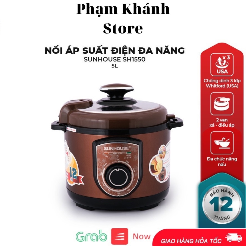 NỒI ÁP SUẤT ĐIỆN ĐA NĂNG SUNHOUSE HÀNG CHÍNH HÃNG