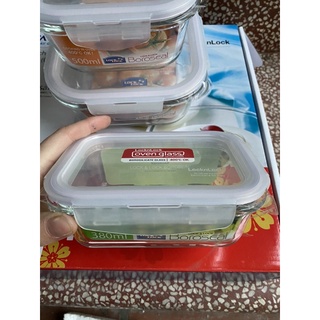 Thố thuỷ tinh lock and lock 380ml/400ml cao cấp chịu nhiệt