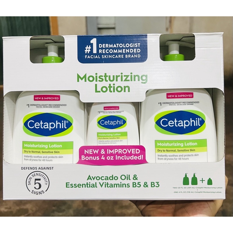 Set 3 Chai Kem Dưỡng da Cetaphil Moisturizing Lotion Cetaphil