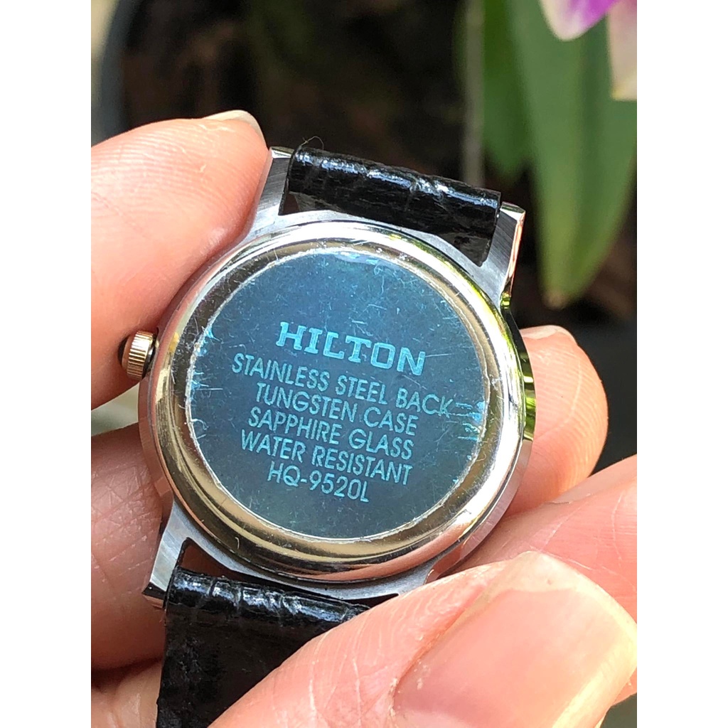 Đồng hồ nữ hiệu Hilton chính hãng, dây da thật, hàng đã qua sử dụng