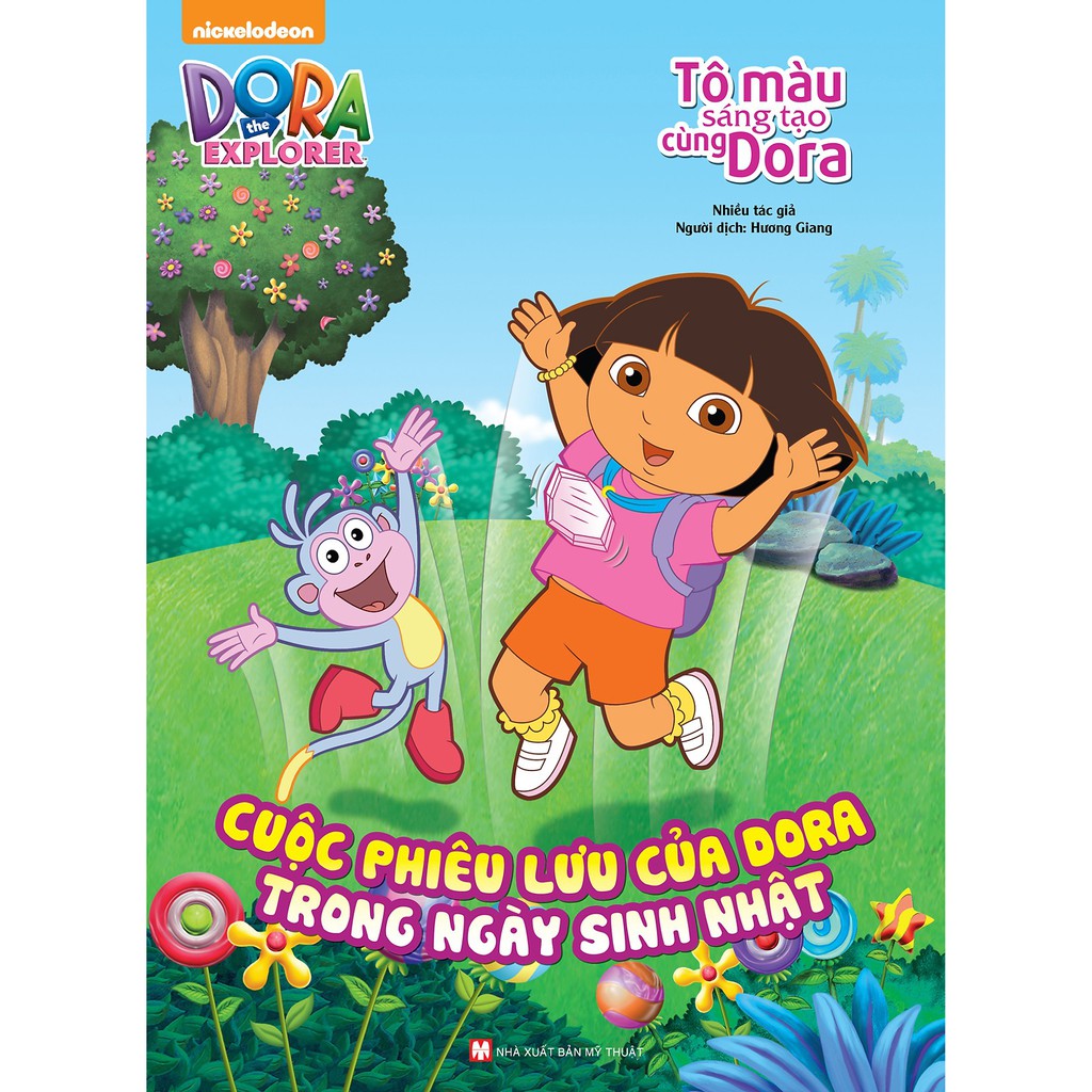 Sách - Tô Màu Sáng Tạo Cùng Dora - Cuộc Phiêu Lưu Của Dora Trong Ngày Sinh Nhật