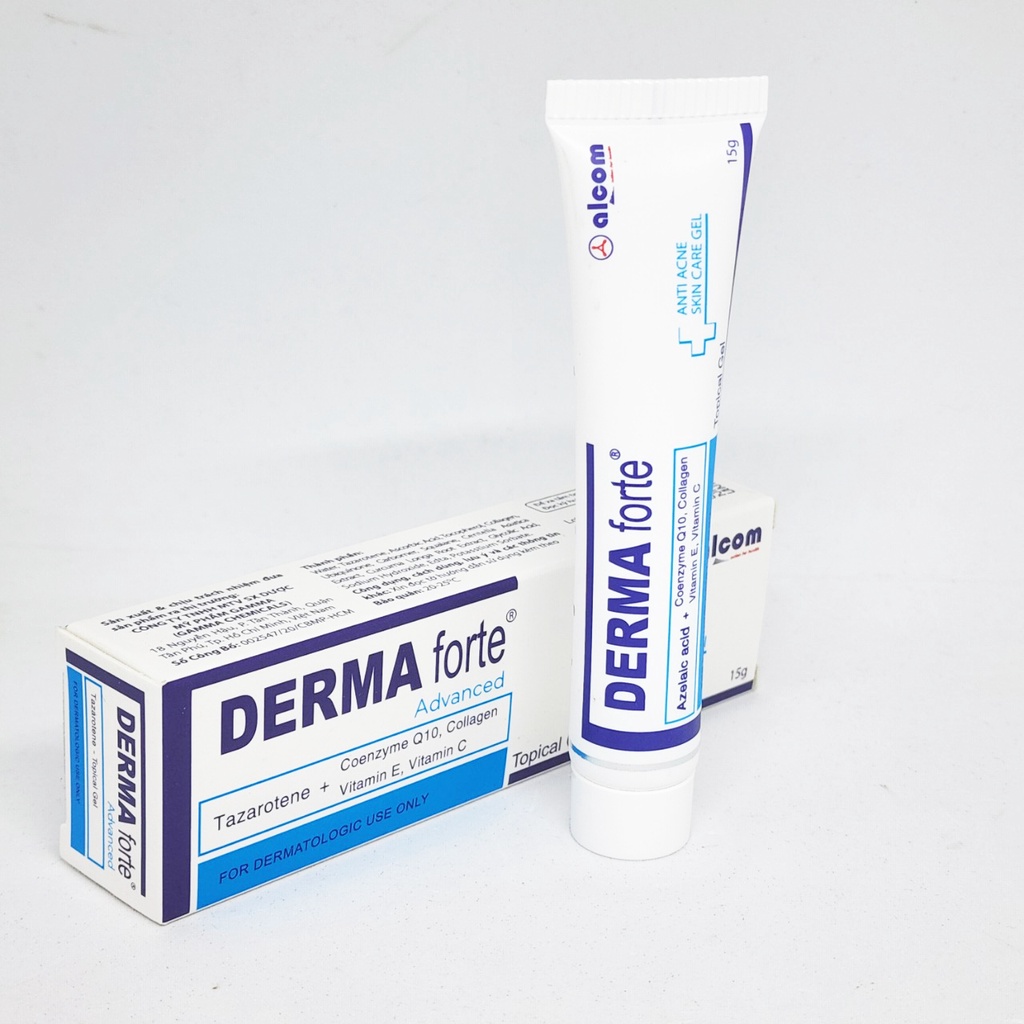 Derma Forte Gel 15g Kem Giảm Mụn Trứng Cá, Ngừa Thâm, Mờ Sẹo, Dưỡng Da