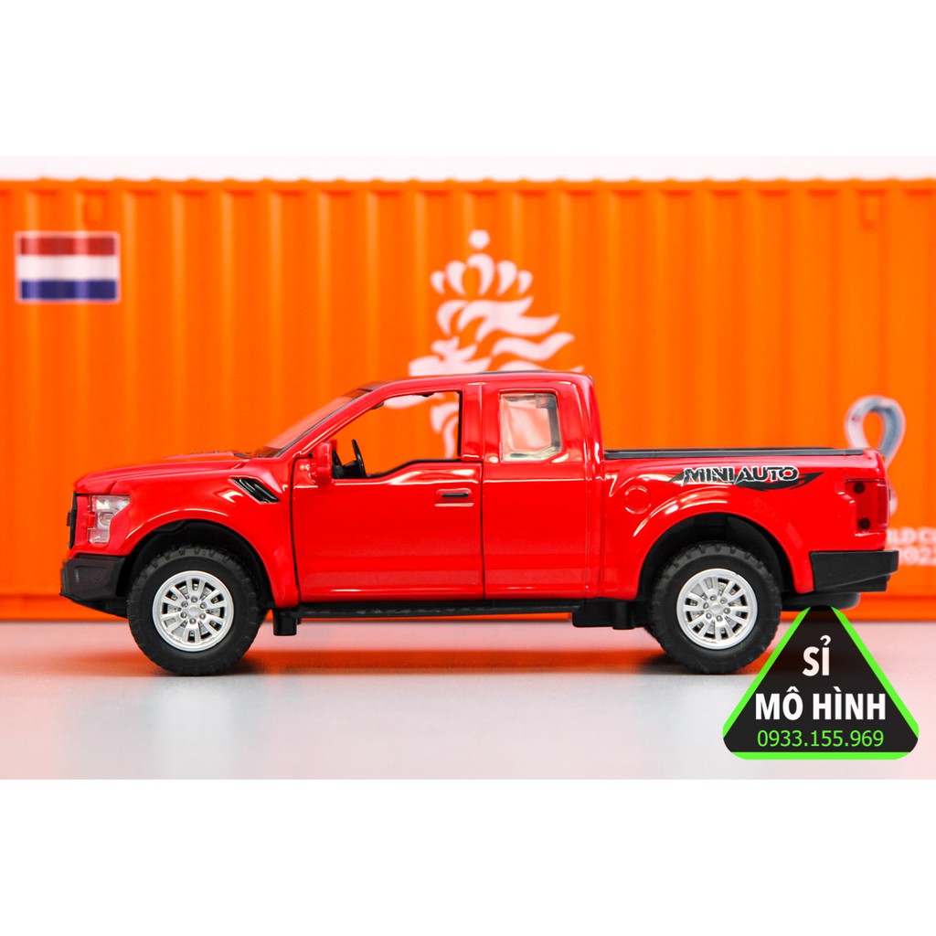 [ Sỉ Mô Hình ] Xe mô hình bán tải Ford F150 Raptor Pickup 1:32 Đỏ