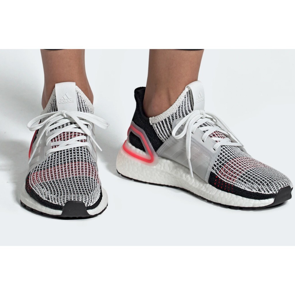 po555   [ảnh thật] Giày Sneaker Ultra Boost 2019 White Black Pink ( sản phẩm đặc biệt )