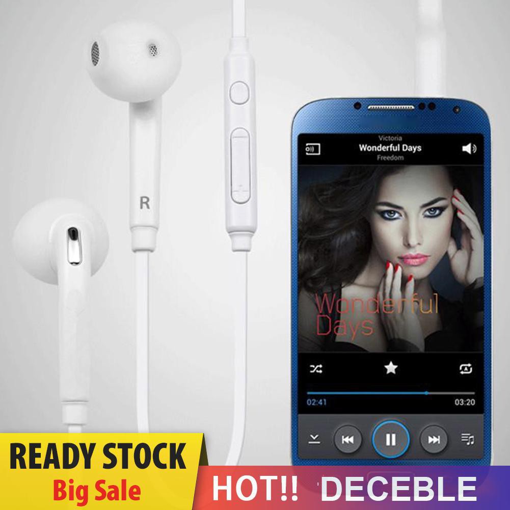 Deceble Flat 3.5mm Earphone Earpiece In Ear Earbuds Headset for Samsung S6 Note4