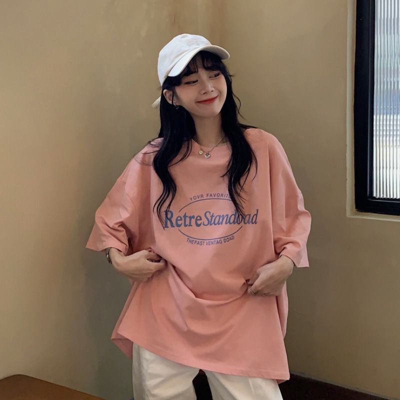 Áo Thun Cotton Tay Lỡ Form Rộng Nam Nữ Unisex In Chữ RetreStandoad