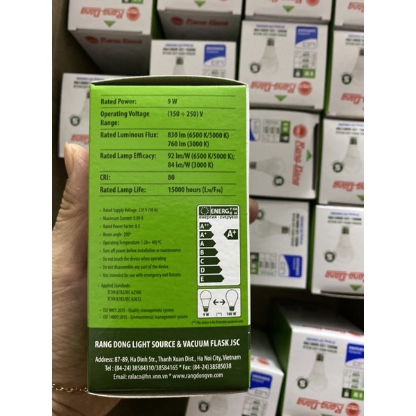 Bóng led búp 9W rạng đông ,ánh sáng trắng
