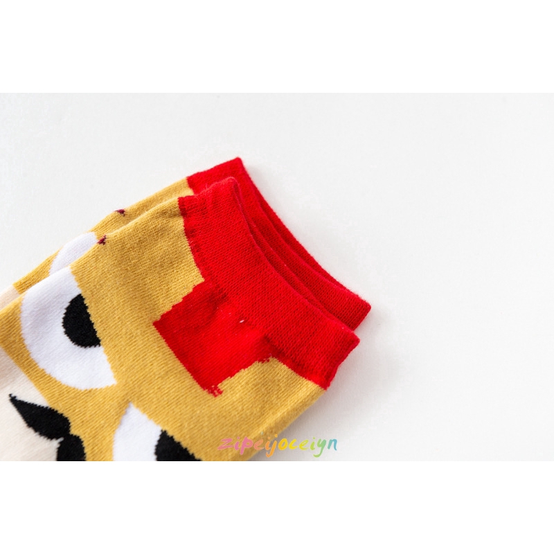 Vớ cổ thấp họa tiết hoạt hình thời trang cho nam