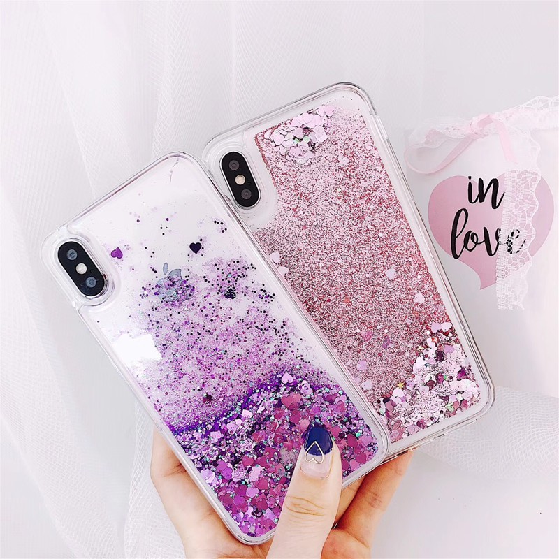 COD Huawei Nova 2i 3i 3e 4 2 Lite Mate 9 10 20 Pro Y5 2018 Y9 2019 Honor 7S Clear Liquid Quicksand Girls Gift Phone Case