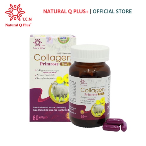 Hỗ trợ đẹp da, hạn chế lão hóa da Viên uống Collagen Primrose Plus+ (60v/hộp)
