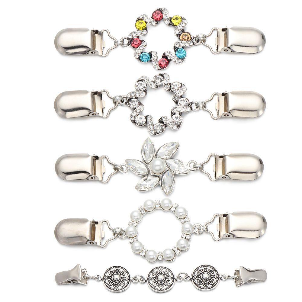 Kẹp Áo Cardigan Phong Cách Vintage|Ghim Cài Cổ Áo Đính Đá Lấp Lánh