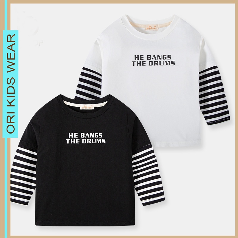 Áo bé trai dài tay Hàn Quốc thun cotton Lycra O50 – Áo thun cho bé chất xịn mềm mịn