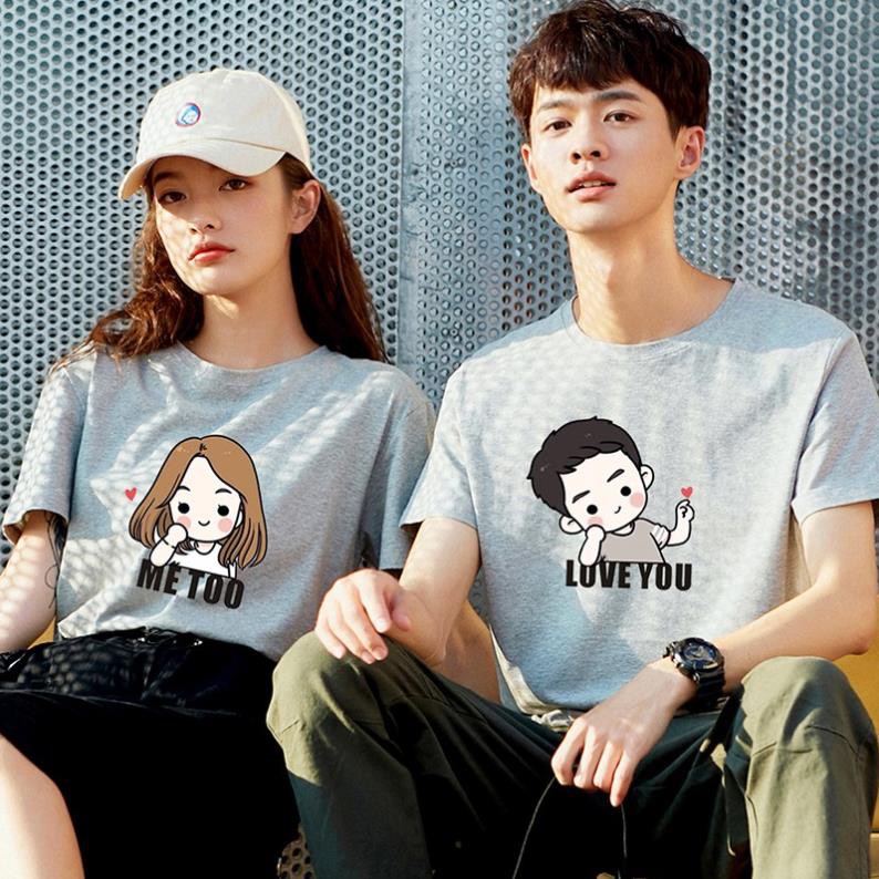 💏VIDEO ÁO ĐÔI LOVE YOU- ME TOO CHẤT COTTON ĐẸP ĐỦ MÀU ĐỦ SIZE Xịn