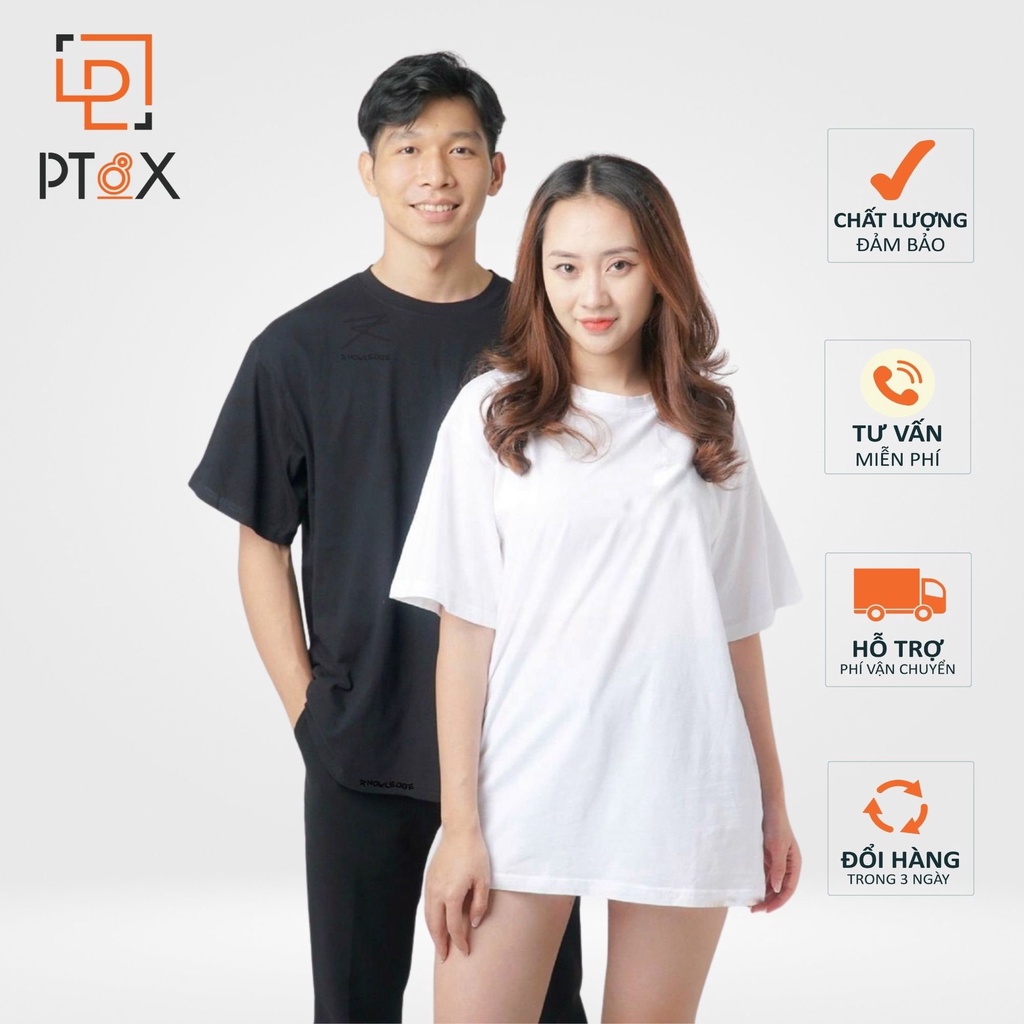 Áo thun trơn nam nữ - Áo phông basic tee nam nữ UNISEX tay lỡ form rộng chất 100% cotton co giãn 4 chiều cực mát PT8X
