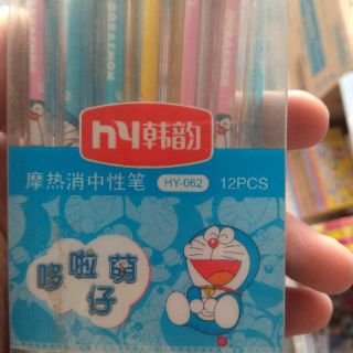 12 chiếc bút gell tẩy được Doremon