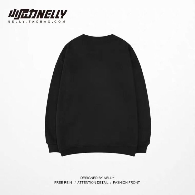 Áo sweater  Nelly Heybig chất nỉ bông dáng unisex form rộng derw