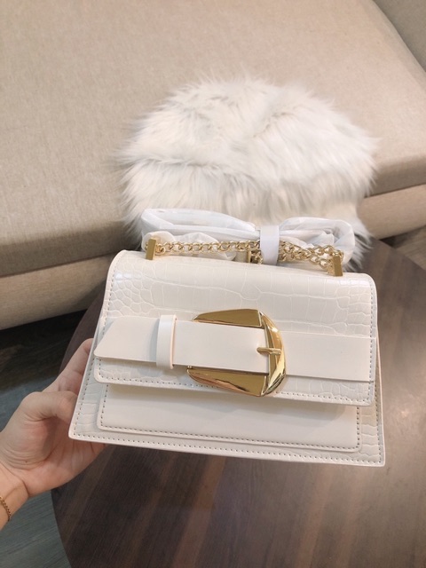 Túi chữ PPPP khoá nịt chuẩn xuât size 20 cực sang kèm ảnh thật shop