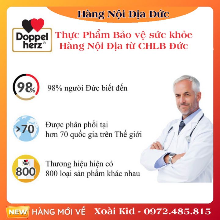 [auth] Viên Uống Bổ Mắt Doppelherz Augen Extra - Bổ Sung Vitamin A, Chống Mỏi Mắt, Tăng Cường Thị Lực [Hot]