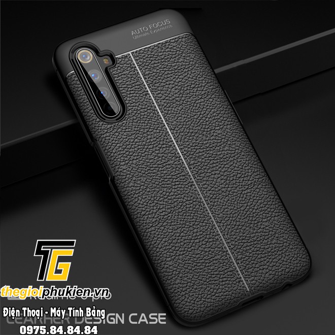Ốp lưng silicon giả da Auto Focus OPPO Realme 6i, Realme 6 pro