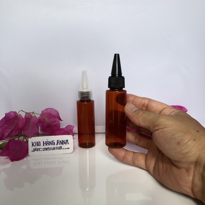 CHAI CHIẾT MỸ PHẨM NHỎ MÀU NÂU/ Trắng 30ml - Chai nhựa Rỗng xịt giọt, xịt sương , nắp nhọn, nắp bật , nắp nhôm vặn