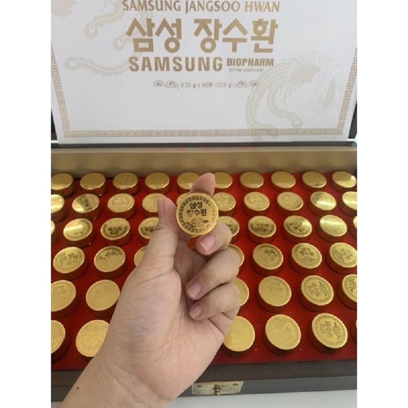 [ Hàng Chuẩn ] An Cung Ngưu Hoàng Hoàn Trầm Hương Jangsoo Hwan Samsung Hàn Quốc, Hộp Gỗ 60v, Giúp Bổ Não, Ngừa Tai Biến