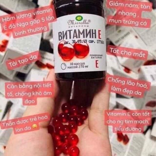Vitamin E đỏ Mirrolla NGA 270mg