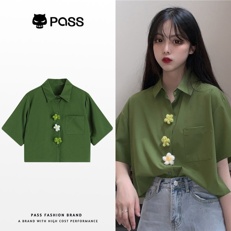 Áo Sơ Mi Tay Ngắn Dáng Rộng Cỡ Lớn Thời Trang Mùa Hè Hàn Quốc Cho Nữ