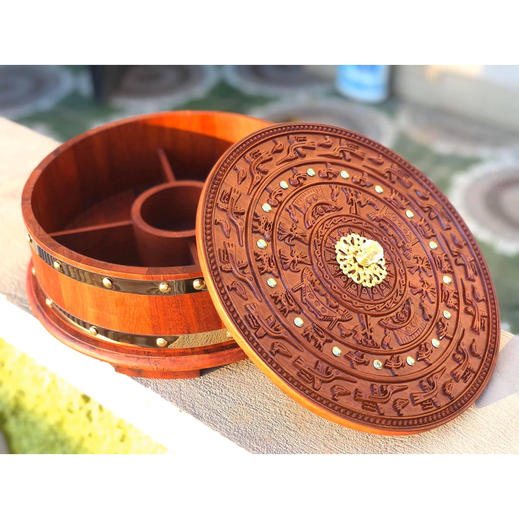 Các Mẫu Hộp  Bánh Kẹo Tết Cao cấp - Khay bánh kẹo Tết Gỗ Hương - Khay Phúc Lộc Thọ - HÀNG CHUẨN ĐẸP 100%
