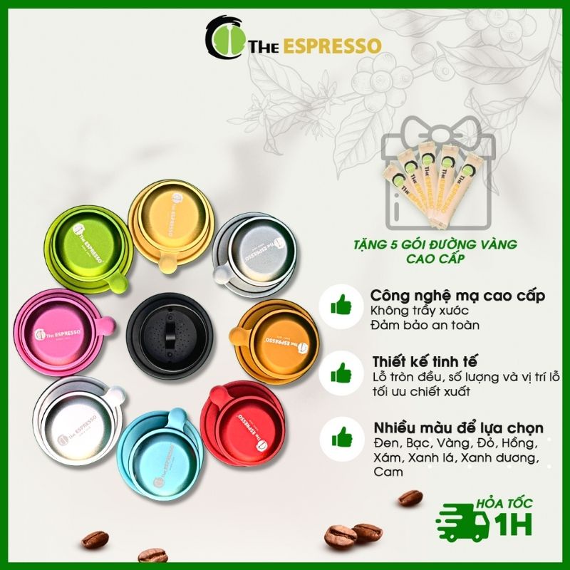 Phin pha cafe nhôm cao cấp The Espresso dùng pha cafe phin - Tối ưu chiết xuất, công nghệ mạ cao cấp