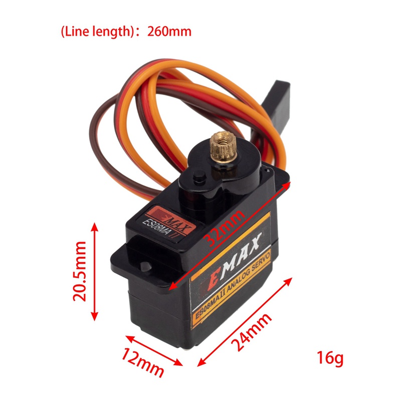 Động Cơ Servo ES08MAII Kèm Giá Đỡ Servo Cho Xe Điều Khiển Từ Xa Axial SCX24 1 / 24