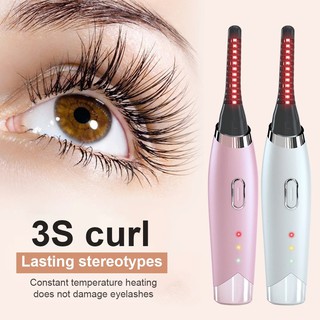Máy uốn mi làm nóng bằng điện mini Dụng cụ làm nóng lông mi Trang điểm Lông mi làm nóng lông mi Dụng cụ làm đẹp dài mi Công cụ làm đẹp