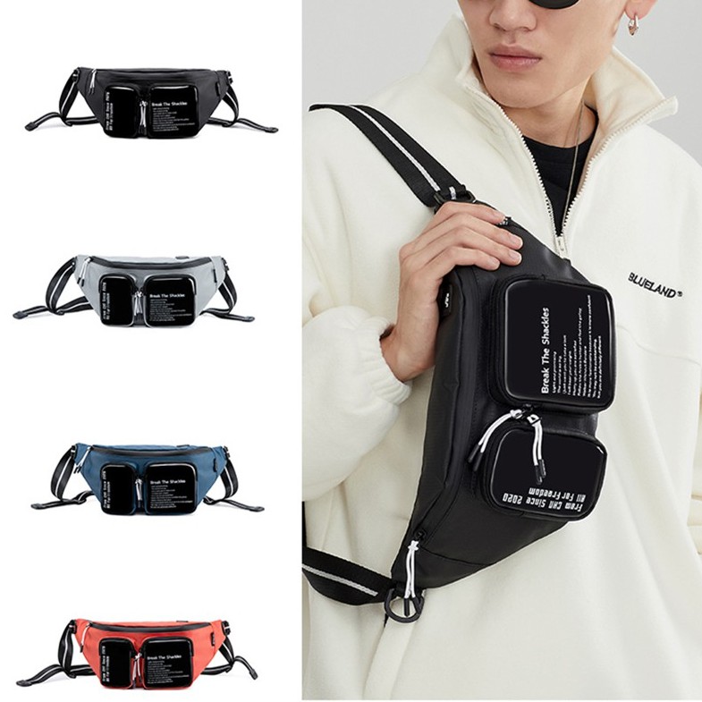 TUYI MEN BAGS Super five fashion Waist bag waterproof  messenger bag nylon  chest bag men shoulder bag