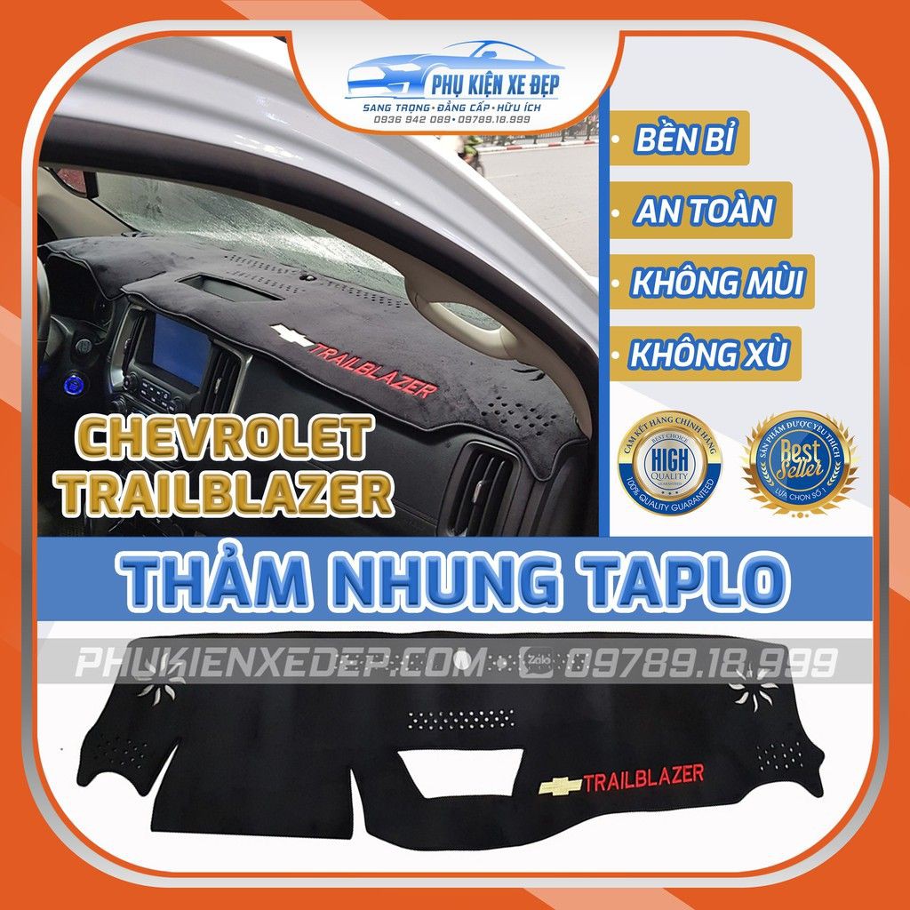 Thảm chống nóng taplo cho xe CHEVROLET TRAILBLAZERS chất liệu Nhung Lông cừu 3 lớp chống trượt