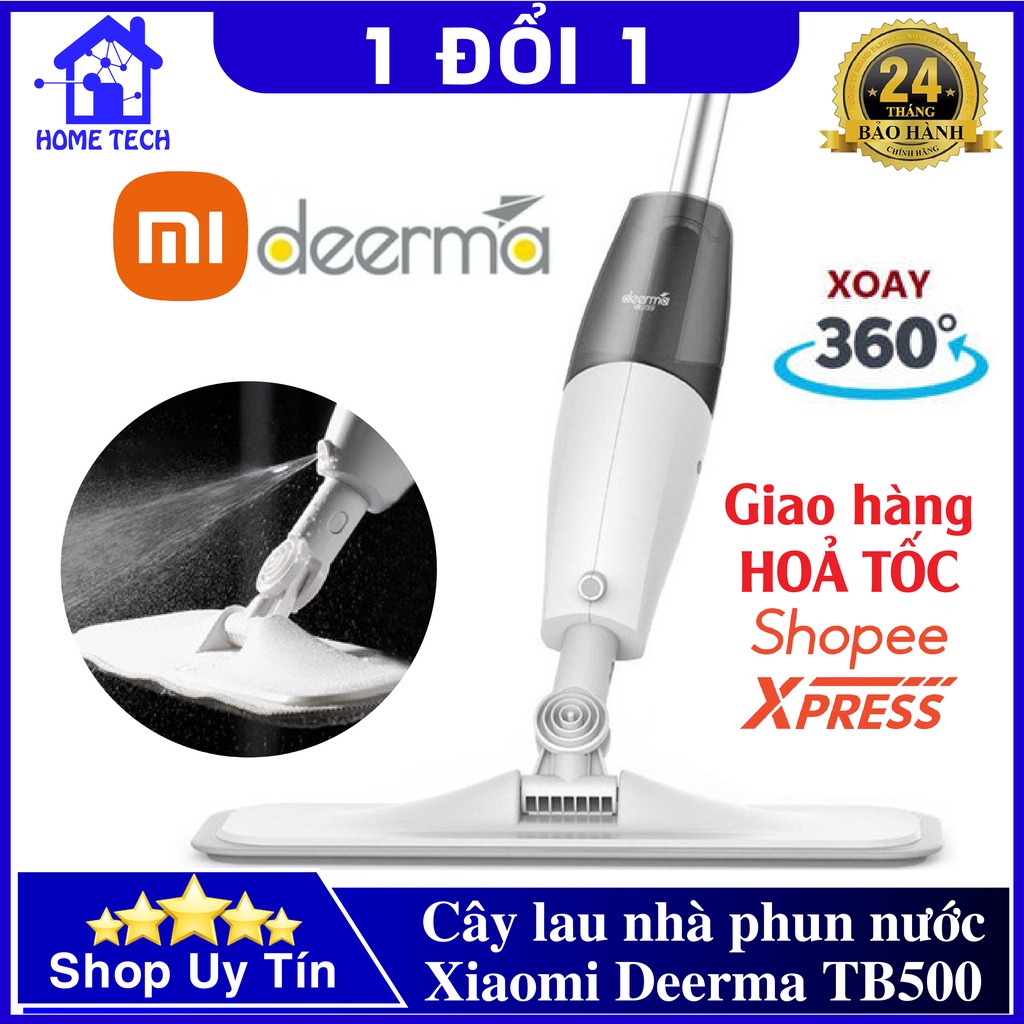 Cây lau nhà Xiaomi Deerma Water Spray Mop TB500 siêu nhẹ có phun nước