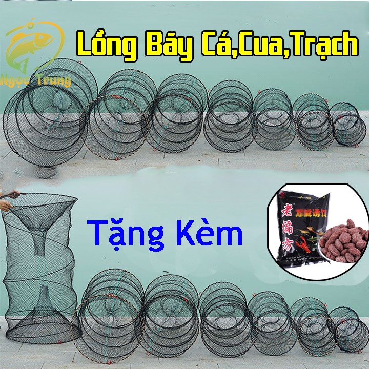 Lồng Lò Xo, Lồng Bẫy Cá, Tôm , Cua, Lươn Trạch Tặng Kèm Túi Mồi Dạng Viên - LLX113 chất lượng 368