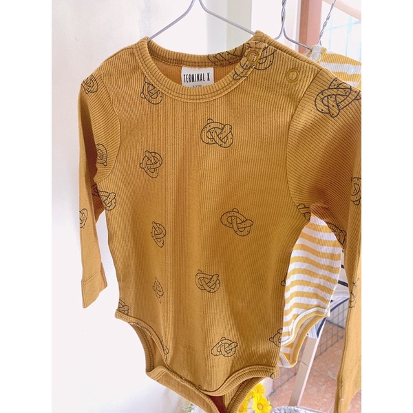 Body chip dài tay len cotton hãng terminalx cho bé