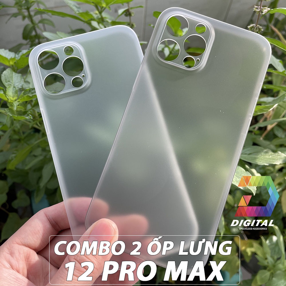 Combo 2 Ốp Lưng Trong Nhám Unibody iPhone 12 PRO MAX Siêu Mỏng