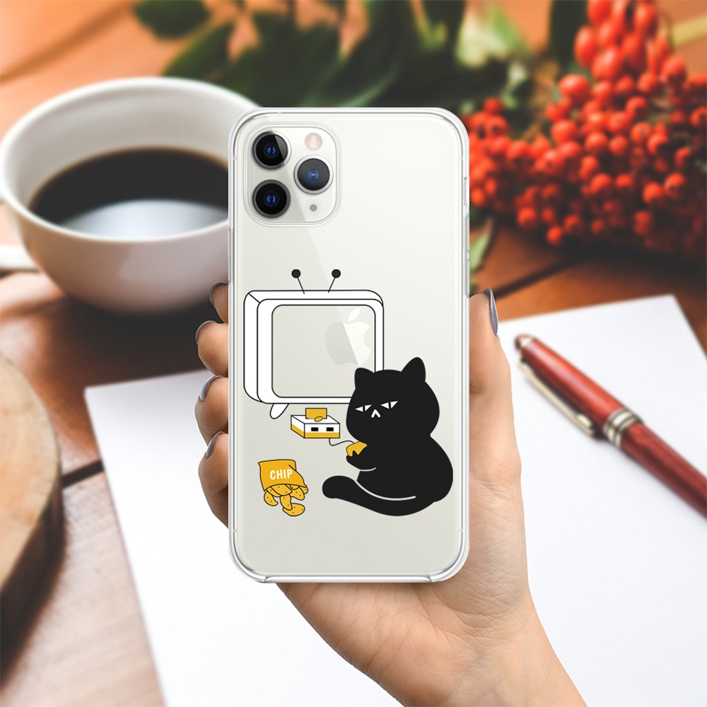 Ốp lưng Vsmart Joy 3/Joy 4/Bee 3/...dẻo trong in hình Mèo TV