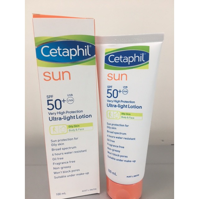 cetaphil sun spf 50 ultra light lotion 100ml