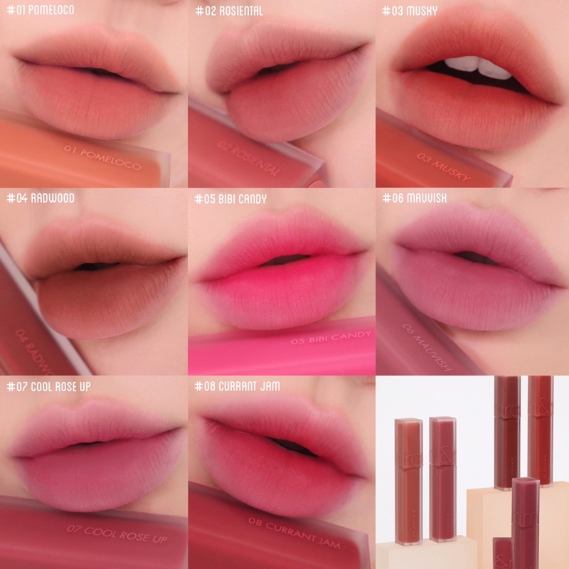 [NEW 12-16] [Be OVEEER Shade] Son Kem Siêu Lì, Lên Màu Chuẩn, Mịn Môi Hàn Quốc Romand Blur Fudge Tint 5g