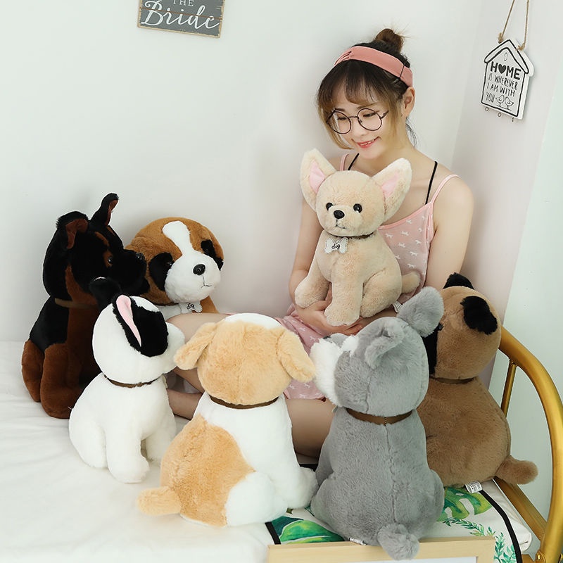 Thú nhồi bông hình chó husky xinh xắn mềm mại